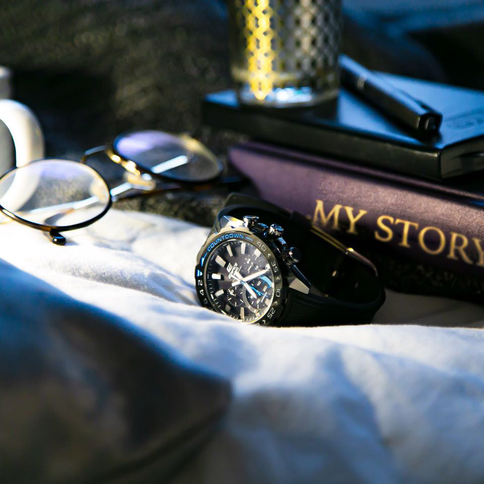 CASIO EDIFICE EFS-S550PB-1AVUDF - SPORTY ADVENTURER CHRONOGRAPH Men's Watch with Black Dial & Resin Band-i-Watch-3