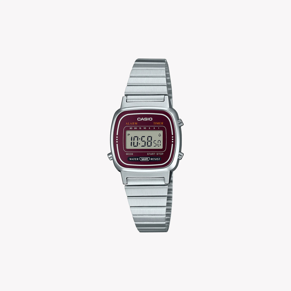 Casio Women's Silver Watch, Stainless Steel Bracelet | La-670wa-4df by i-watch