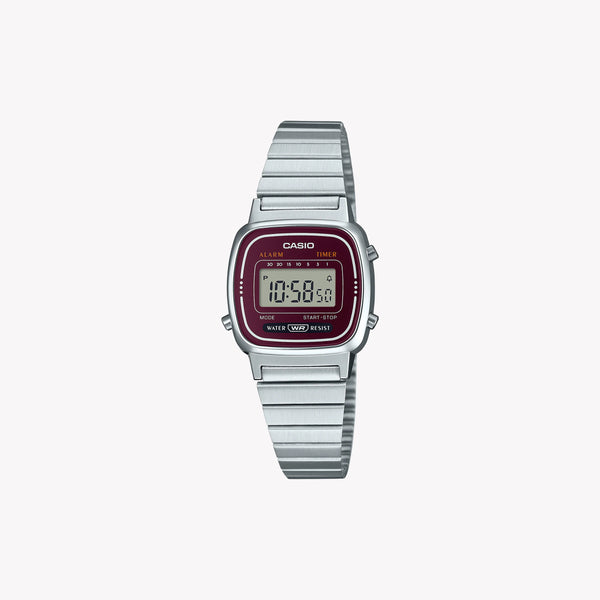 Casio Women's Silver Watch, Stainless Steel Bracelet | La-670wa-4df by i-watch