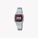 CASIO LA-670WA-4DF ELEGANTLY MODERN - TIMELESS FEMALE CHARM Digital Watch with stainless steel band and refined pink dial