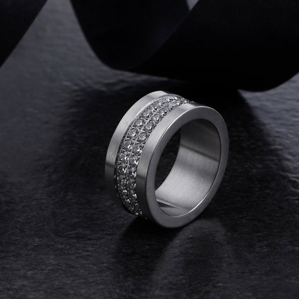 Zink Men's Silver Stainless Steel Ring | Zjrg044s