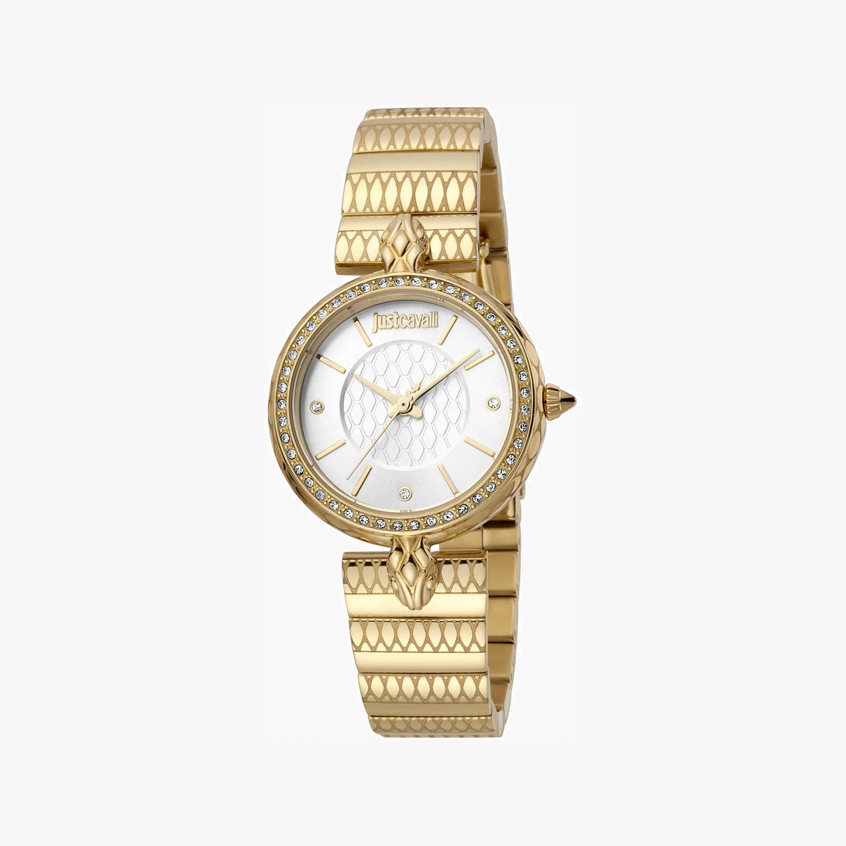 JUST CAVALLI Women's Watch with Gold Stainless Steel Case and Gold Stainless Steel Band