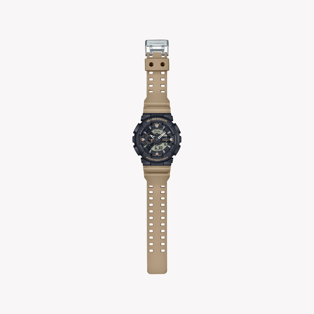 Casio Men's Resin Watch, Black/Orange | Ga-110tu-1a5e by i-watch