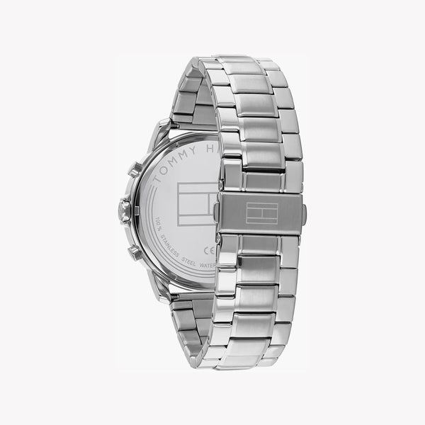 Tommy Hilfiger Men's Silver Watch, Black Dial | Sku 1673146 by i-watch