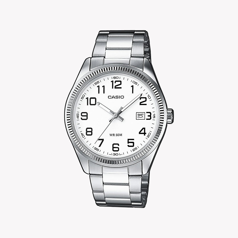 Timeless Elegance Men's Silver Watch, White Dial | Mtp-1302d-7bvdf by i-watch