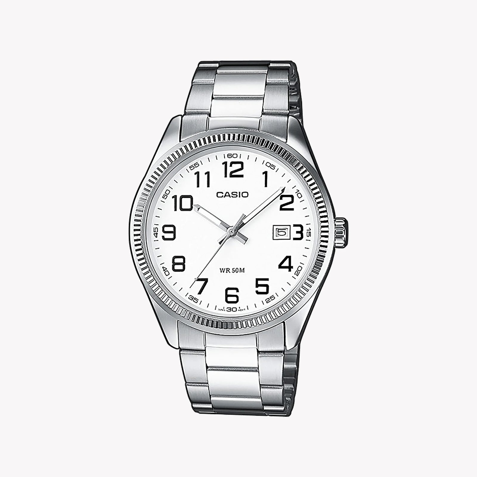 Timeless Elegance Men's Silver Watch, White Dial | Mtp-1302d-7bvdf by i-watch