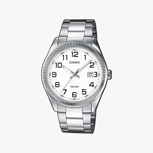 Timeless Elegance Men's Silver Watch, White Dial | Mtp-1302d-7bvdf by i-watch