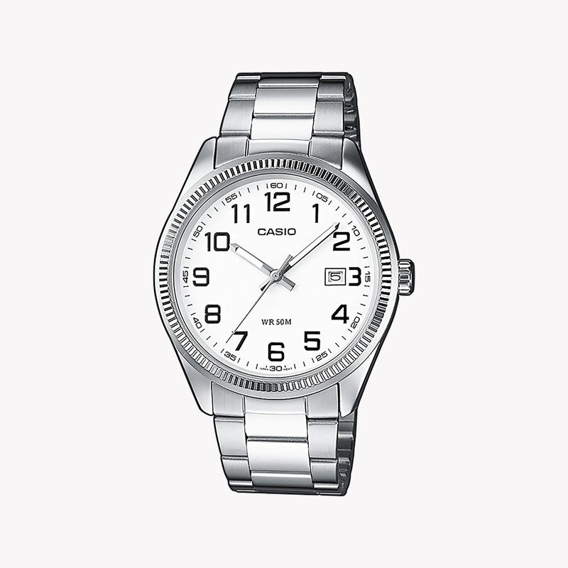 Timeless Elegance Men's Silver Watch, White Dial | Mtp-1302d-7bvdf by i-watch