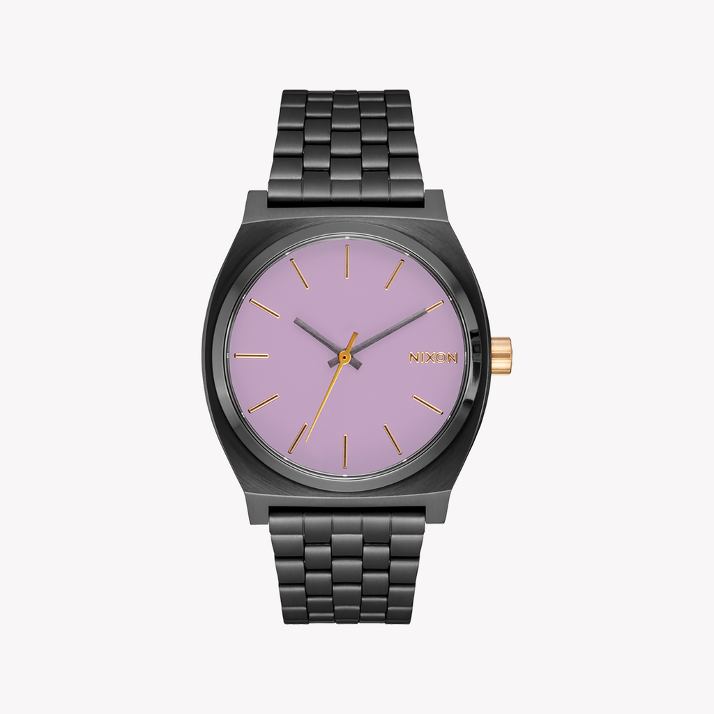NIXON A1130-5271 BOLD CHARMS - VIBRANT PURPLE DIAL WOMEN'S WATCH WITH BLACK STAINLESS STEEL BAND