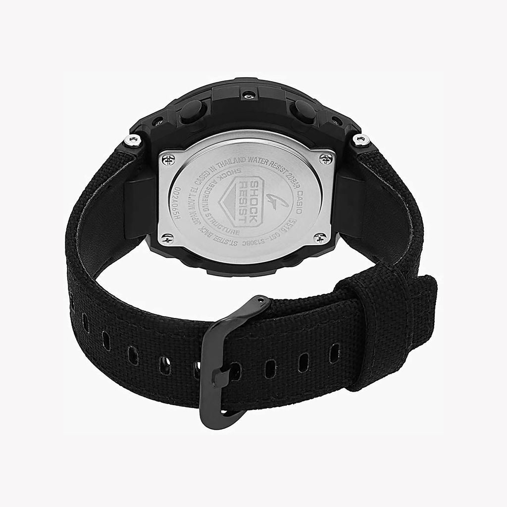 CASIO G-SHOCK GST-S130BC-1ADR RUGGED ELEGANCE - SPORTY MEN'S TIMEPIECE IN BLACK STEEL & LEATHER-i-Watch-3