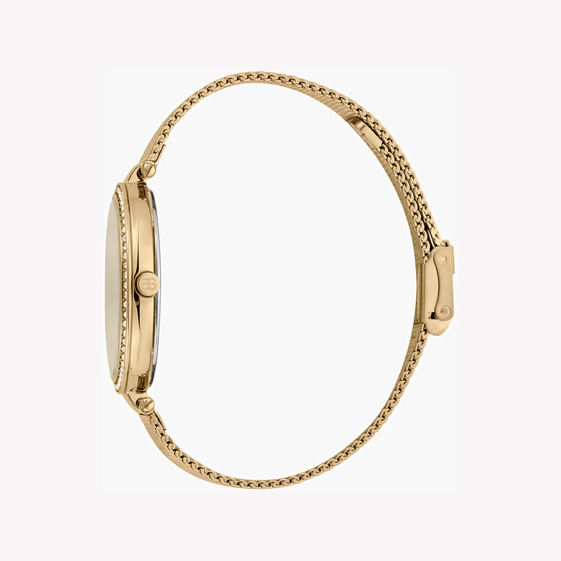 Esprit Women's Gold Stainless Steel Watch, Champagne Dial | Es1l123m0014 by i-watch