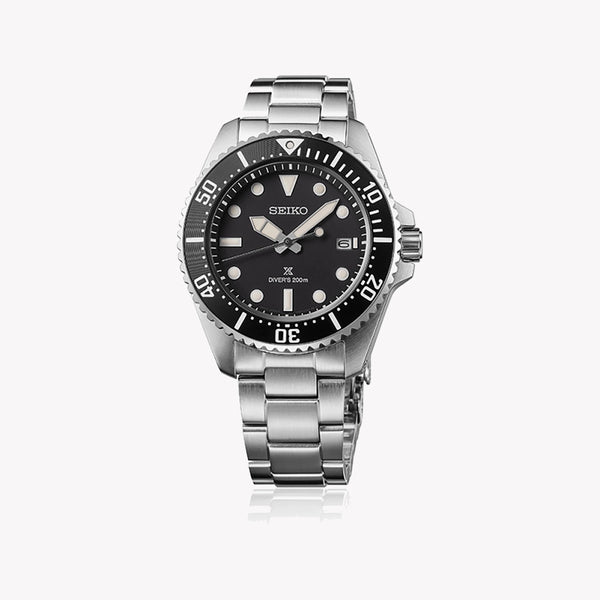 Seiko Men's Silver Stainless Steel, Black Dial | Sne597p1 by i-watch