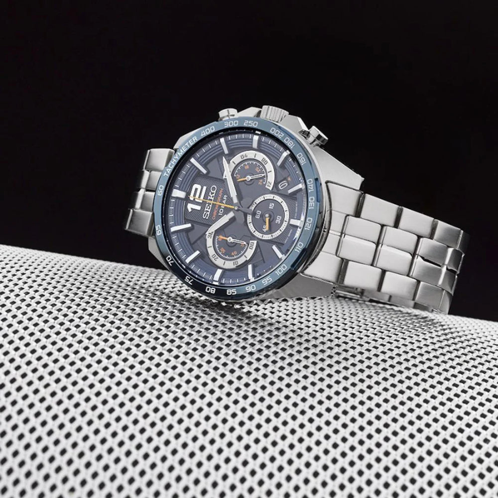 SEIKO SSB345P1 Men's Watch - Blue Dial, Stainless Steel-i-Watch-3