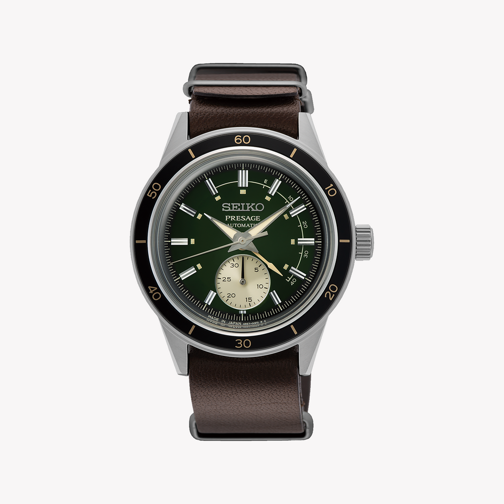 SEIKO SSA451J1 Men's Automatic Watch - Silver & Green Dial-i-Watch