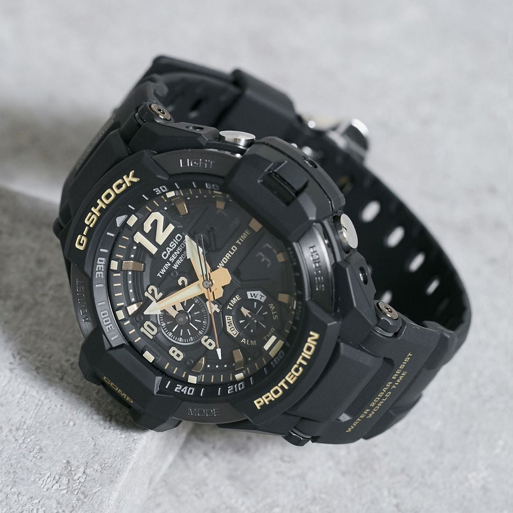 CASIO G-SHOCK GA-1100GB-1ADR ADVENTURE READY - RUGGED BLACK MEN'S WATCH with Compass and Thermometer-i-Watch-4