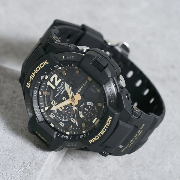 Casio G-Shock Ga-1100gb-1adr Adventure Ready - Rugged Black Men's Watch With Compass And Thermometer by i-watch