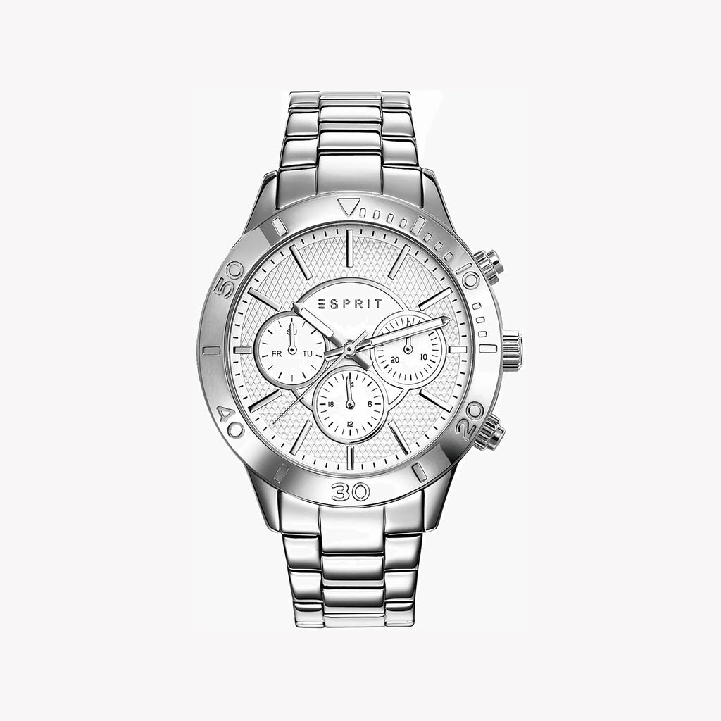 ESPRIT Women's Watch with Silver Stainless Steel Case and Silver Stainless Steel Band