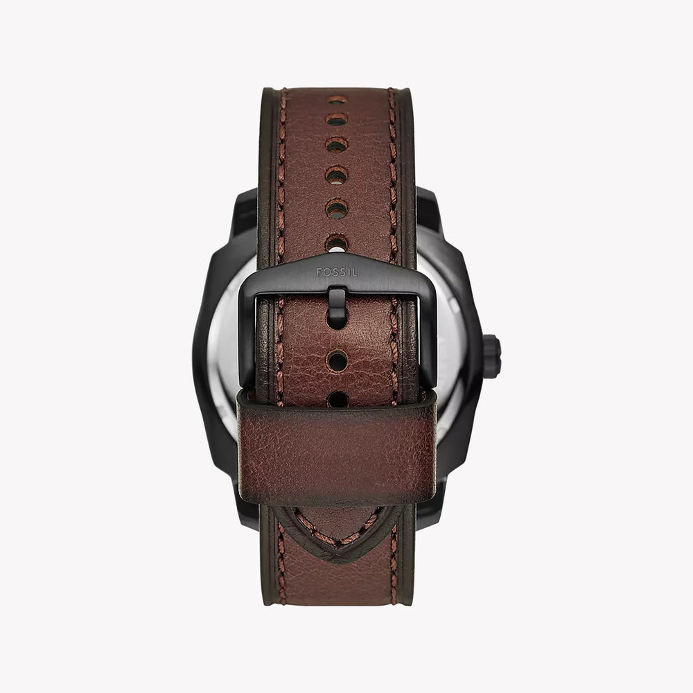 Fossil Men's Black Stainless Steel, Brown Leather | Fs5476 by i-watch