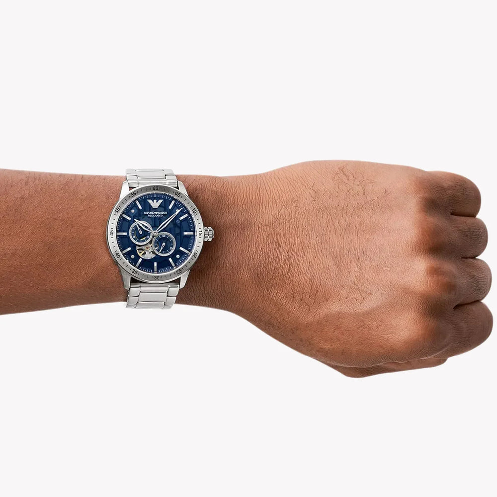 Emporio Armani Men's Silver Watch, Blue Dial | Ar60052 by i-watch