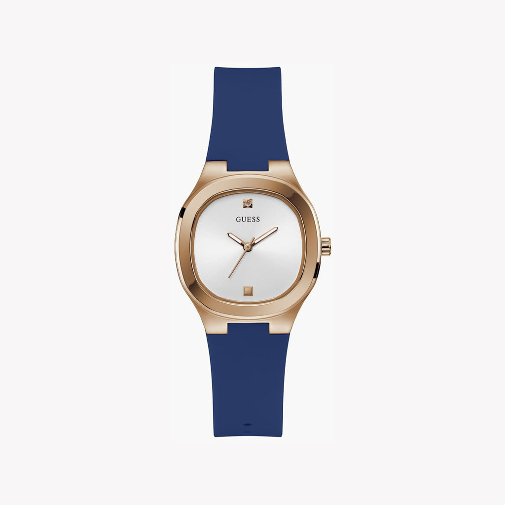 GUESS GW0658L3 ROSE GOLD SOPHISTICATION - ELEGANT WOMEN'S WATCH WITH BLUE SILICONE BAND