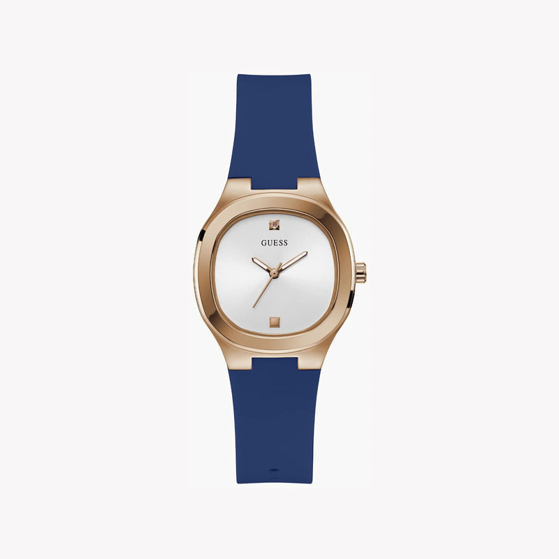 Guess Women's Rose Gold Watch, Blue Silicone Band | Gw0658l3 by i-watch