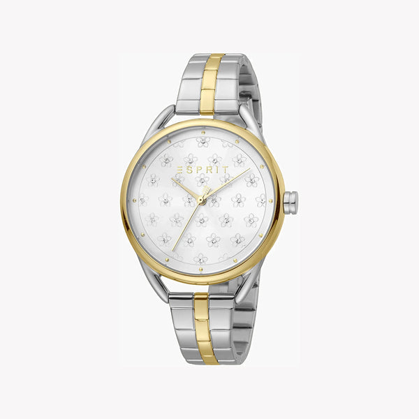 Esprit Women's Silver & Gold Stainless Steel Watch, Silver Dial | Es1l123m0025 by i-watch