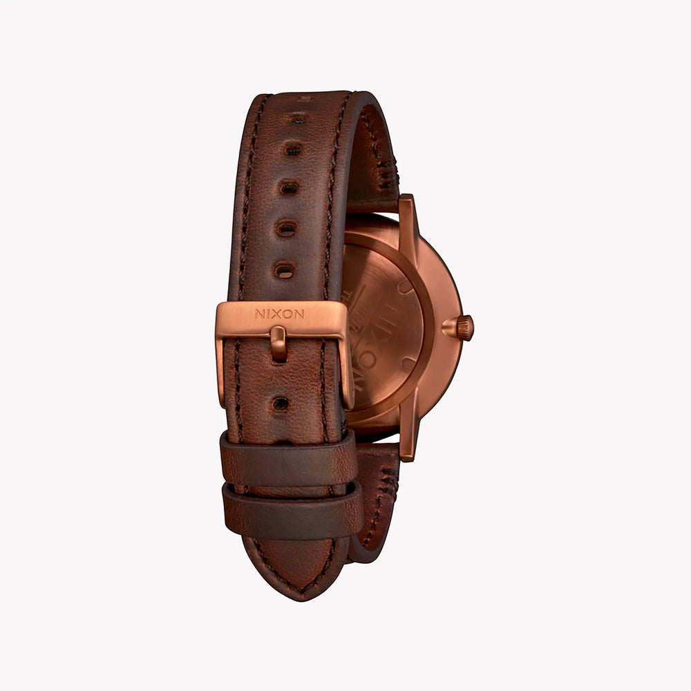 Nixon Men's Brown Stainless Steel Watch, Gold Leather | A10583173 by i-watch