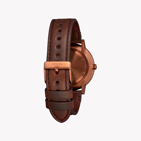 Nixon Men's Brown Stainless Steel Watch, Gold Leather | A10583173 by i-watch