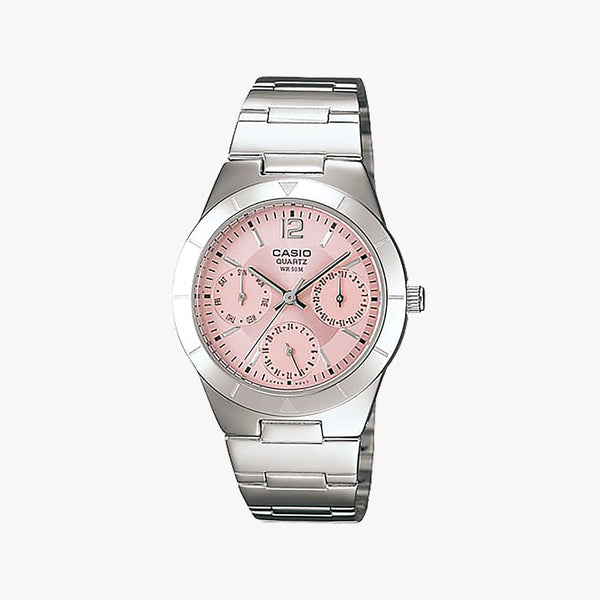 Casio Women's Stainless Steel Watch, Pink Dial | Ltp-2069d-4aveg by i-watch