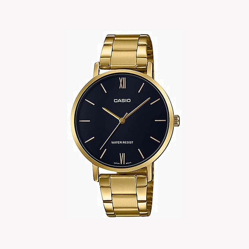Casio Women's Gold Watch, Black Dial | Ltp-Vt01g-1b by i-watch