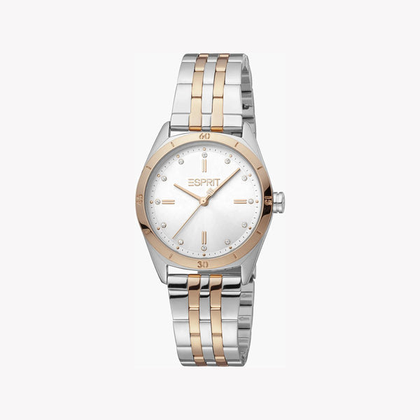 Esprit Women's Silver & Rose Gold Watch, Silver Dial | Es1l085m0065 by i-watch