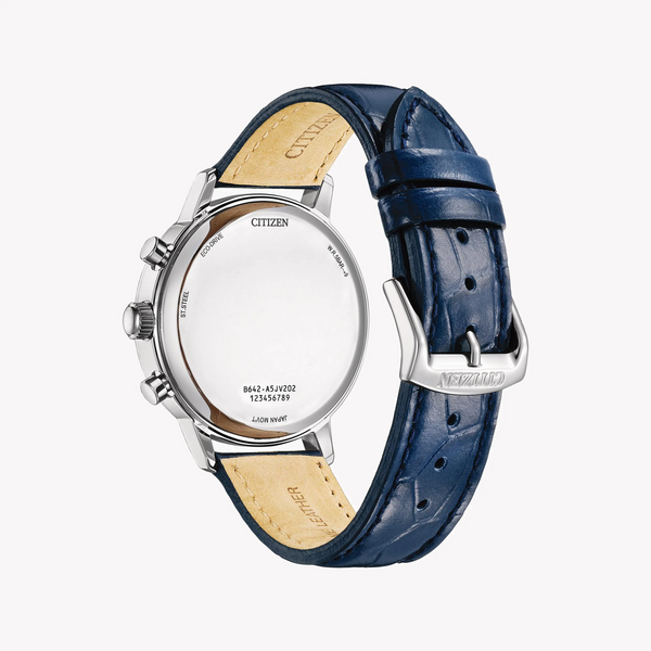 Citizen Men's Silver Stainless Steel, Blue Leather | Ca7069-16a by i-watch
