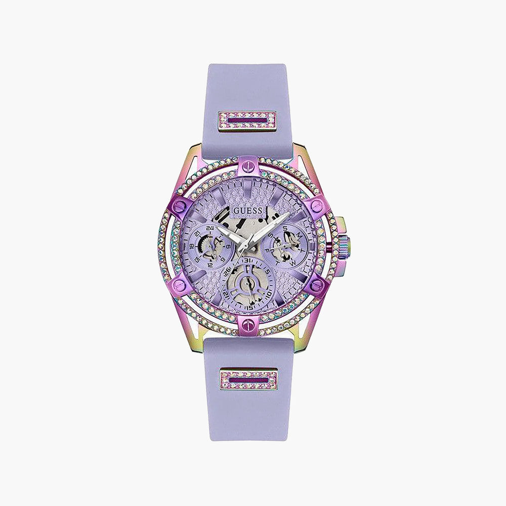 Guess Watches Women's Purple Silicone, Stainless Steel | Gw0536l4 by i-watch