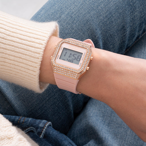 GUESS GW0430L3 CHIC VIBRANCE - STUNNING ROSE GOLD & PINK SILICONE WOMEN'S WATCH-i-Watch-5
