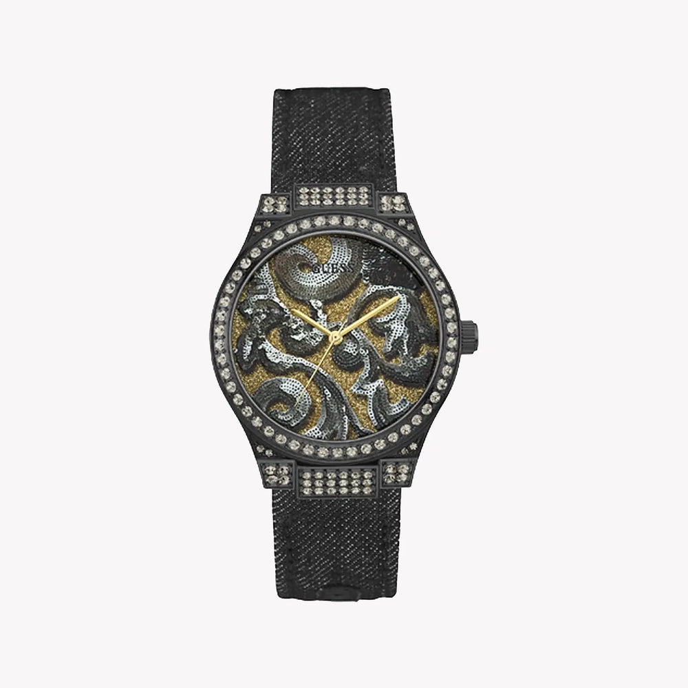 Guess Women's Black & Multicolor Watch, Textile Leather | W0844l1 by i-watch