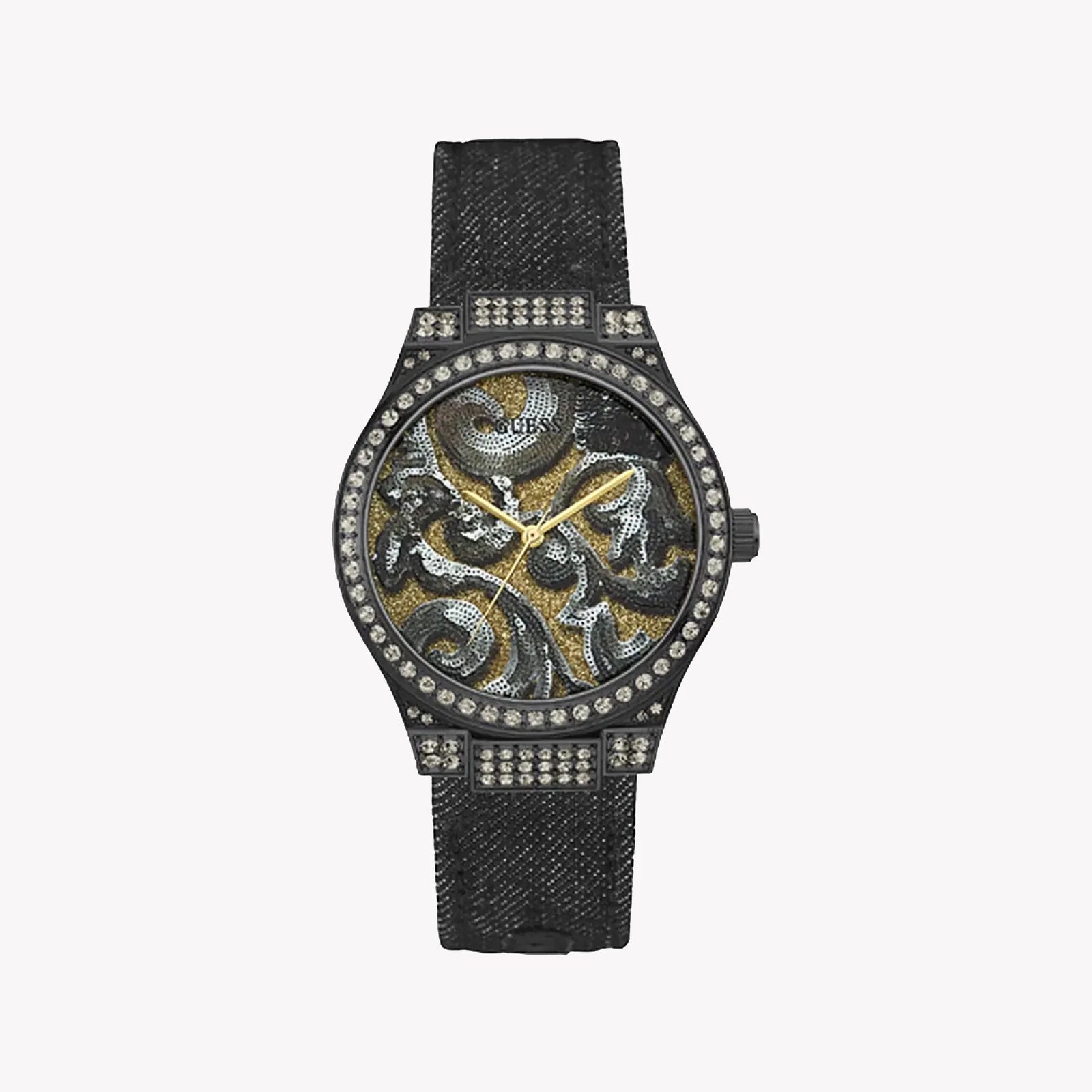 Guess Women's Black & Multicolor Watch, Textile Leather | W0844l1 by i-watch