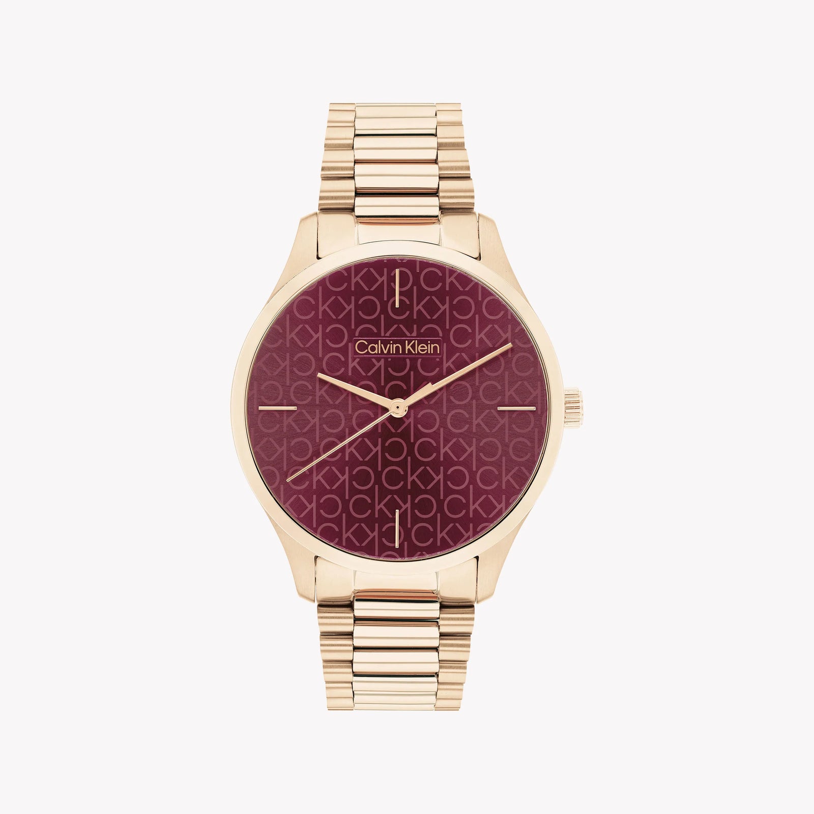 Ck Calvin Klein Men's Gold Watch, Red Dial | K5a31c4b by i-watch