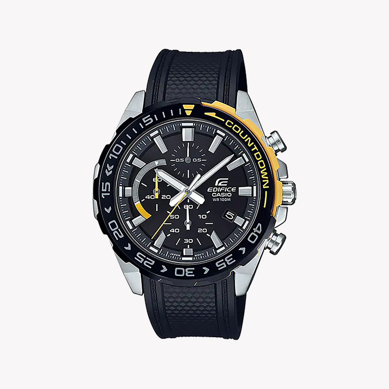 Casio Edifice Efr-566pb-1avudf - Bold Black Dial & Stylish Silver Case Men's Watch by i-watch