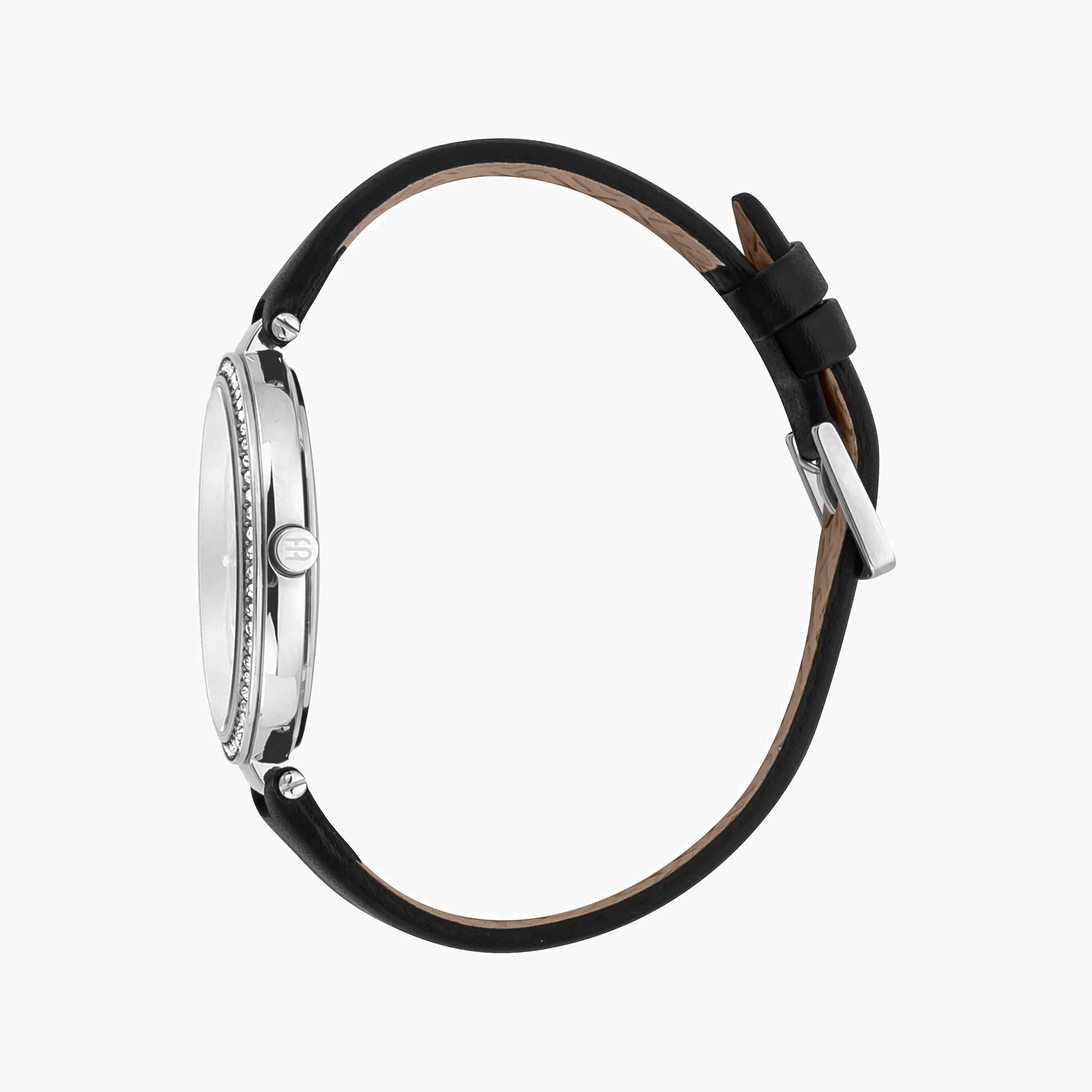 ESPRIT Women's Watch with Silver Stainless Steel Case and Black Leather Band-i-Watch-2