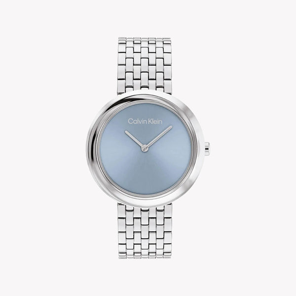 Ck Calvin Klein Women's Silver Watch, Blue Dial | K6a2g1z6 by i-watch