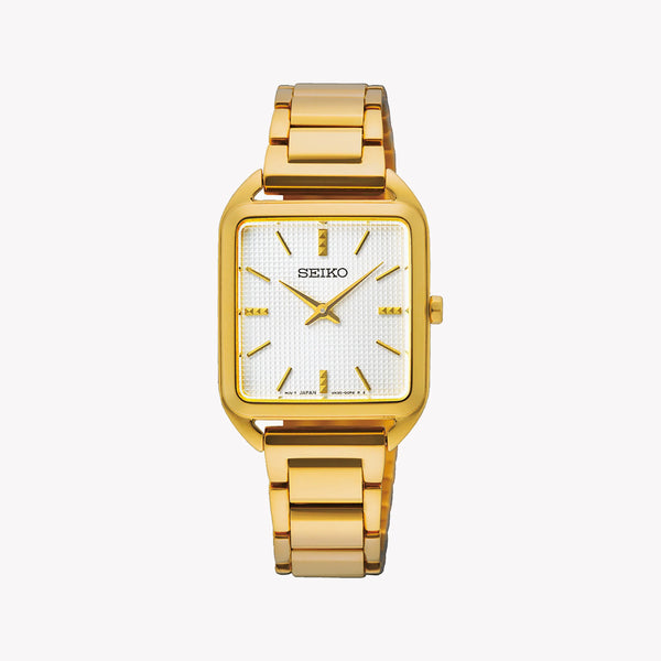 Seiko Women's Gold Stainless Steel Watch, White Dial | Swr078p1 by i-watch