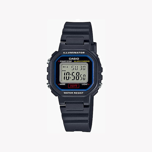 Montre numérique noire Casio LA-20WH-1C pour femme