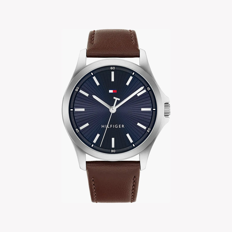 Tommy Hilfiger Men's Silver Watch, Blue Dial | Bruce 1710669 by i-watch