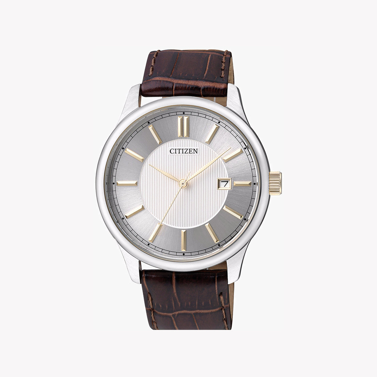 CITIZEN BI1054-04A - ELEGANT ADVENTURER MEN'S WATCH - STAINLESS STEEL & LEATHER COMBO