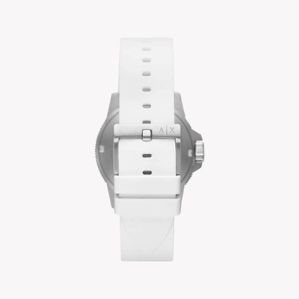 Armani Exchange Men's White Silicone Watch, Stainless Steel | Ax1850 by i-watch