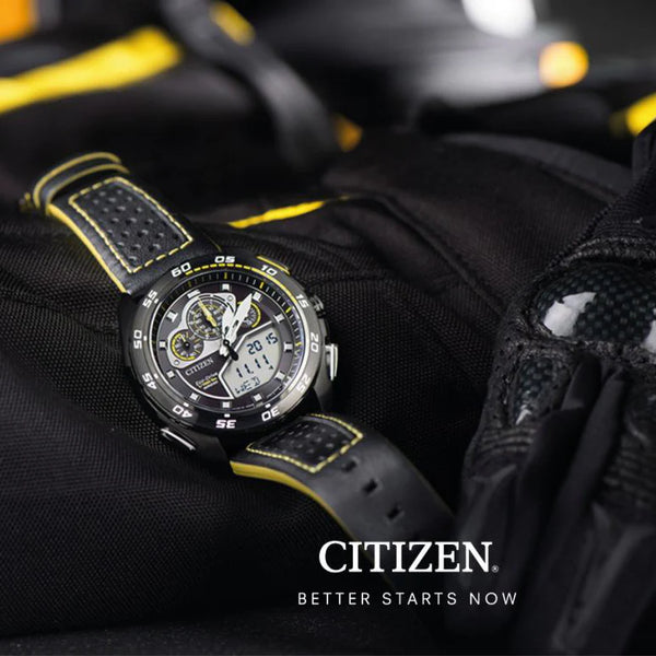 Citizen Eco-Drive Jw0127-04e - Modern Powerhouse Men’S Watch With Black Leather Band & Bold Chronograph Features by i-watch