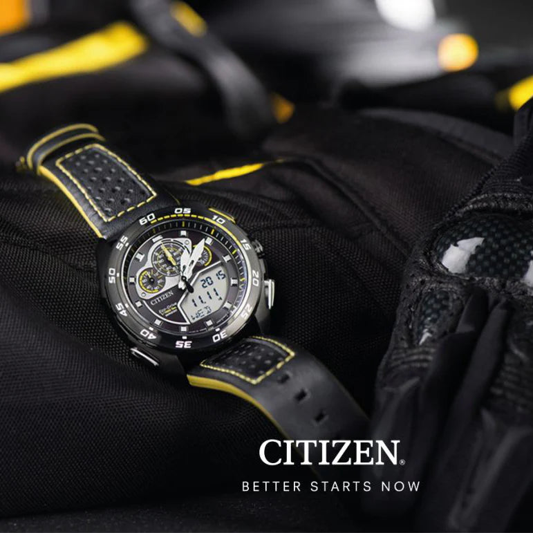 Citizen Eco-Drive Jw0127-04e - Modern Powerhouse Men’S Watch With Black Leather Band & Bold Chronograph Features by i-watch