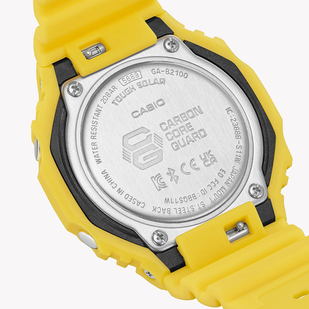 G-Shock Men's Yellow Resin Watch, Tough Solar | Ga-B2100c-9adr by i-watch