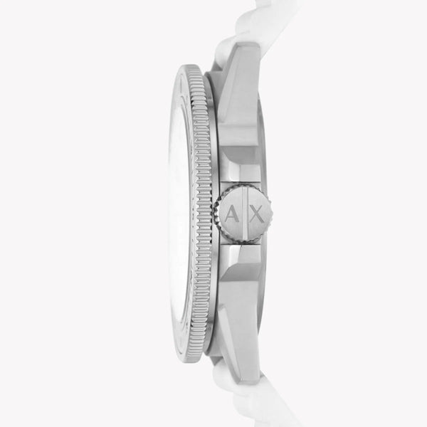 Armani Exchange Men's White Silicone Watch, Stainless Steel | Ax1850 by i-watch