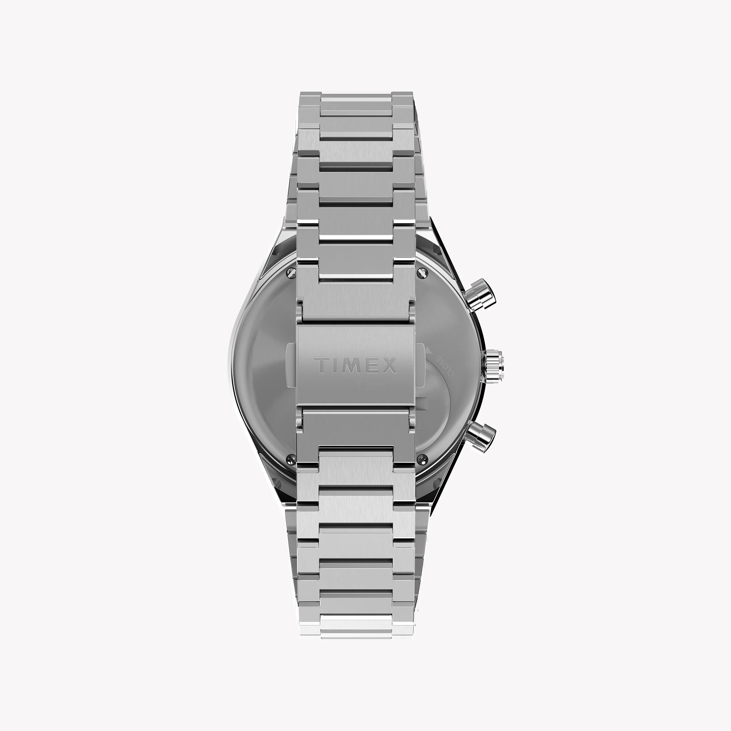 Timex Men's Stainless Steel Blue Dial Watch, Silver